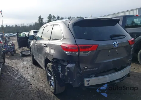 2019 Toyota Highlander Hybrid Limited Platinum z USA, uszkodzony, nr VIN 5TDDGRFH9KS056694